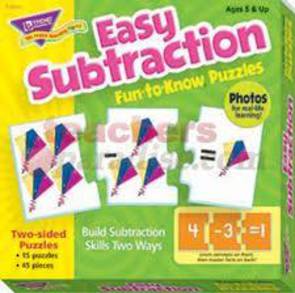 Easy Subtraction Fun to Know Puzzles